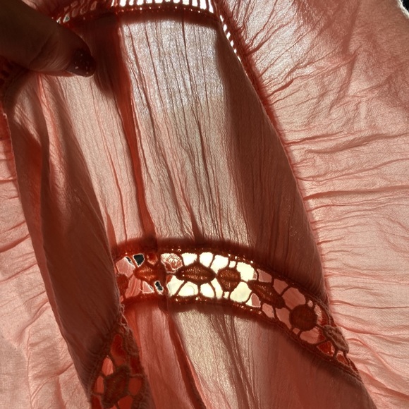 Loft Crinkled Style Peach Tank top Size XS Petite - Picture 10 of 10